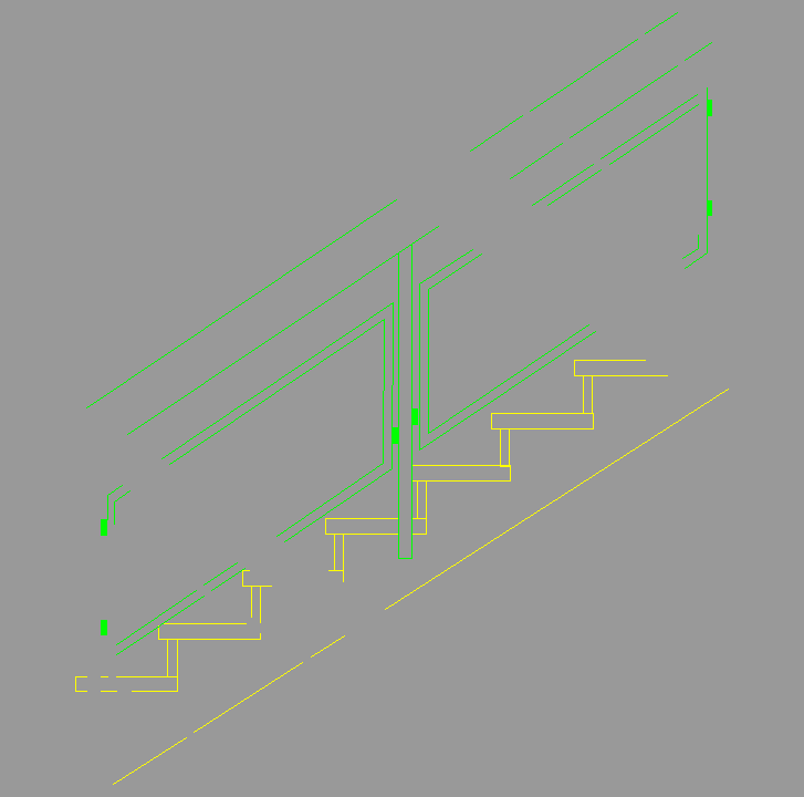Bloque Autocad Varios tipos de escalera en 3D
